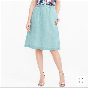 NWT J Crew gingham skirt